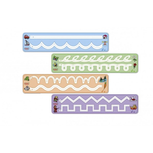 Pre-Writing Wall Lines - Set of 4